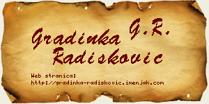 Gradinka Radišković vizit kartica
